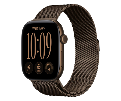 Smartwatch Apple Watch 12 42/Ciemny brąz Alu/Ciemny brąz Mediolańska 5G